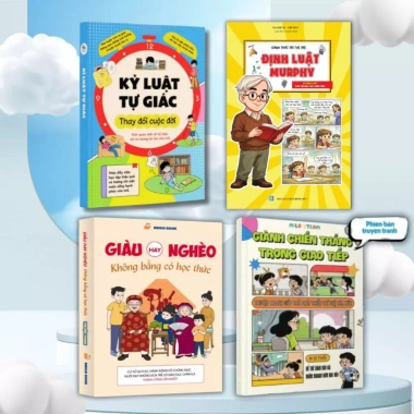 Combo 4c Sách Kỷ Luật Tự Giác, Định Luật Murphy, Giàu Nghèo Không Bằng Học Thức, Chiến Thắng Giao Tiếp Giá 50.000đ