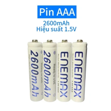Combo 4x AA và 4x AAA, Sạc ENEMAX Cao Cấp - Pin Mic Không Dây, Camera, Đồ Chơi 3