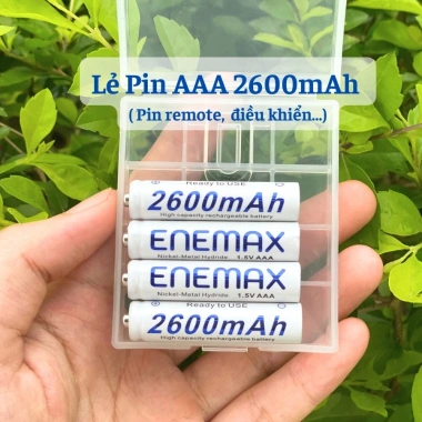 Combo 4x AA và 4x AAA, Sạc ENEMAX Cao Cấp - Pin Mic Không Dây, Camera, Đồ Chơi 5