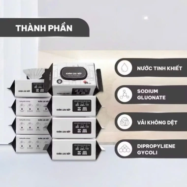 Combo 5-10 Bich Khăn ướt Lau bếp đa năng Siêu tiết kiệm - Giá chỉ 55.000 VND