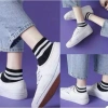 Combo 5-10 Đôi Tất Unisex Cổ Cao Trung Thấp Sọc Đen Trắng Phong Cách Hàn Sang Trọng TA58 Giá 60.000đ 2