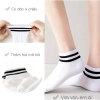 Combo 5-10 Đôi Tất Unisex Cổ Cao Trung Thấp Sọc Đen Trắng Phong Cách Hàn Sang Trọng TA58 Giá 60.000đ 6
