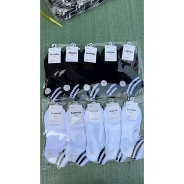 Combo 5-10 đôi tất & vớ cổ đa dạng sọc đen trắng phong cách Hàn TA58 - 80.000đ 5