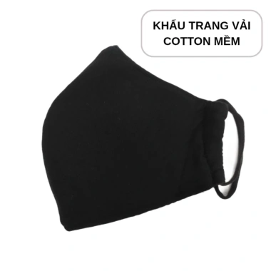 Combo 5-10 Khẩu Trang Vải Đen 3 Lớp Nam Nữ - Chống Nắng Bụi Mịn, Thoải Mái, Giặt Được Unisex, Giá 45.000₫