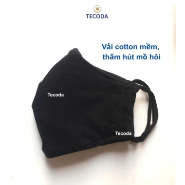 Combo 5-10 Khẩu Trang Vải Đen 3 Lớp Nam Nữ - Chống Nắng Bụi Mịn, Thoải Mái, Giặt Được Unisex, Giá 45.000₫
