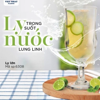 Combo 5-10 ly sinh tố nhựa Meka 350ml chịu nhiệt - Nhựa Việt Nhật, ly rượu vang sang trọng dày dặn 6.308, chỉ 79.000₫ 2