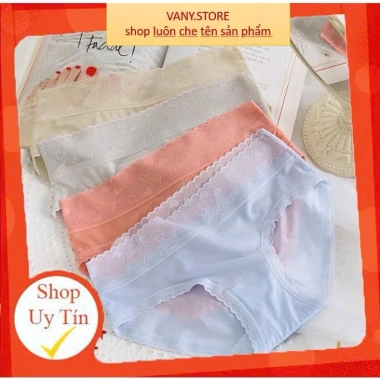 COMBO 5-10 Quần Lót Nữ Lụa Băng Mềm Cạp Ren Tim Mềm Mại Tôn Dáng Hương Havana Giá chỉ 80.000 VND