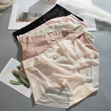 Combo 5-10 Quần Lót Nữ Lụa Băng Su Siêu Mỏng Thoáng Mát, Tôn Dáng - 67.619 VND