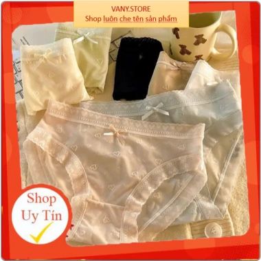Combo 5-10 Quần Lót Nữ Ren Sexy Họa Tiết Trái Tim Gợi Cảm - Giá Ưu Đãi 80.000 VND