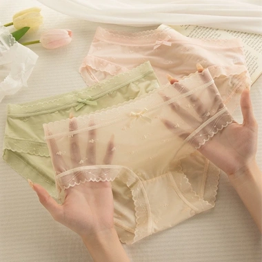 Combo 5-10 Quần Lót Nữ Ren Sexy họa tiết trái tim quyến rũ - 125.900 VND