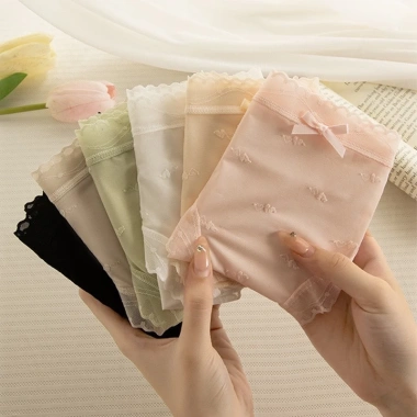 Combo 5-10 Quần Lót Nữ Ren Sexy họa tiết trái tim quyến rũ - 125.900 VND