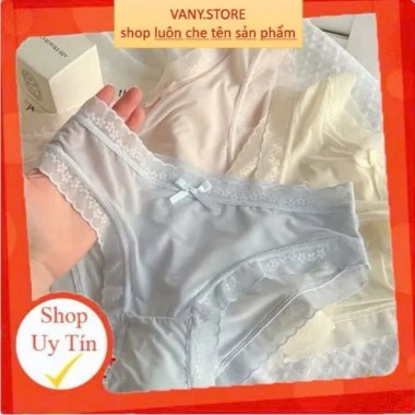 Combo 5-10 Quần Lót Nữ Su Lụa Mỏng Không Lộ Viền Co Giãn Ren Hoa Thoáng Mát