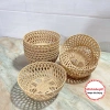 Combo 5-10 rổ tròn mây 3 size nhựa đan giả mây - Đựng rau sống, hoa quả xinh xắn 26.000₫