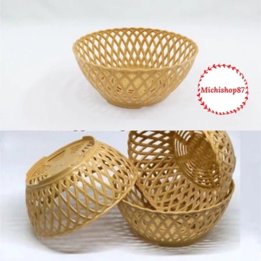 Combo 5-10 rổ tròn mây 3 size nhựa đan giả mây - Đựng rau sống, hoa quả xinh xắn 26.000₫ 8