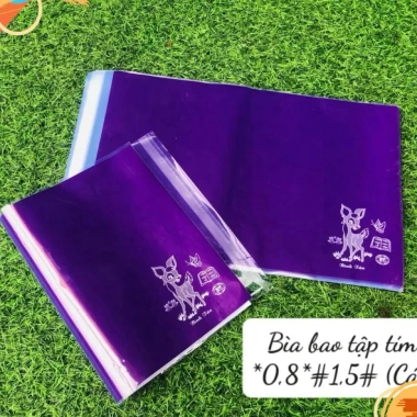Combo 5 Bìa Bao Tập Vở Học Sinh 20.5cm - Kiếng Trong + Giấy Màu, Giá 15.000 VND 3