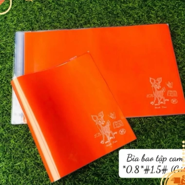 Combo 5 Bìa Bao Tập Vở Học Sinh 20.5cm - Kiếng Trong + Giấy Màu, Giá 15.000 VND 5
