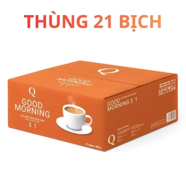 Combo 5 bịch Cà phê sữa Good Morning 480g 3 trong 1 - 24 gói 20g, giá 255.000₫ 5