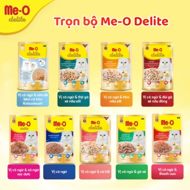Combo 5 bịch Me-O Delite 70gr 8 vị và Tặng Nón BH HĐ299k - Giá ưu đãi 103.500 VND