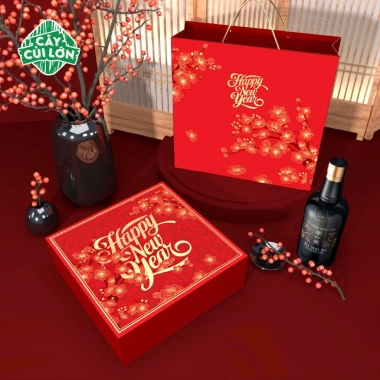 Combo 5 bộ hộp Happy New Year 32x32x10cm - Giá giảm còn 262.800₫, quà tặng năm mới 2
