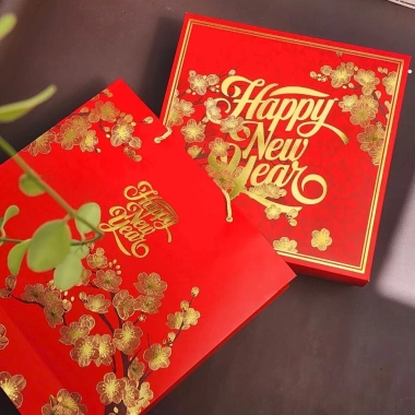 Combo 5 bộ hộp Happy New Year 32x32x10cm - Giá giảm còn 262.800₫, quà tặng năm mới 6