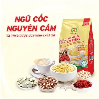 Combo 5 Bột Ngũ Cốc Ăn Kiêng VIỆT ĐÀI Không Đường – Dinh Dưỡng Đầy Đủ, Hỗ Trợ Giảm Cân 525g