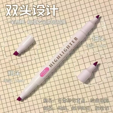 Combo 5 Bút Highlight 2 Đầu Pastel Vintage Mực Nhạt Không Độc Giá Ưu Đãi 28.100₫