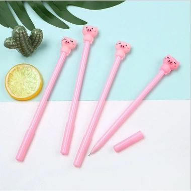 Combo 5 Bút mực đen gel nước hình heo hồng, ngòi 0.38mm - Giá 22.000 VNĐ 6