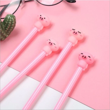 Combo 5 Bút mực đen gel nước hình heo hồng, ngòi 0.38mm - Giá 22.000 VNĐ 8