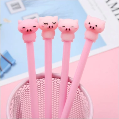 Combo 5 Bút mực đen gel nước hình heo hồng, ngòi 0.38mm - Giá 22.000 VNĐ 9