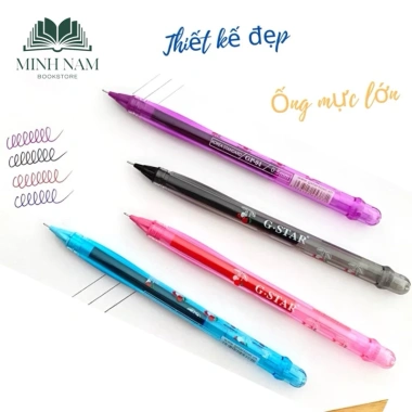 Combo 5 cây Bút Gel Gstar GP-04 0.5mm Mực Xanh Đỏ Đen Tím Giá ưu đãi 19.900₫