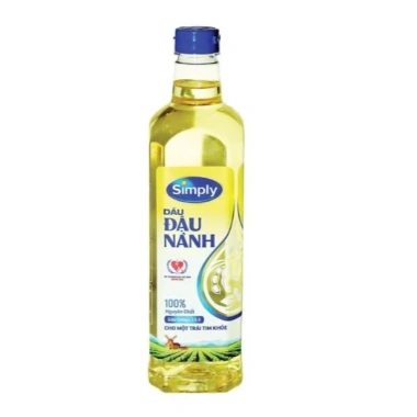 Combo 5 chai Dầu ăn Simply Đậu Nành 1L - Nguyên chất, tốt cho tim, 362.500 VND