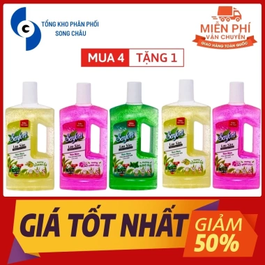 Combo 5 Chai Nước Lau Sàn Senfort Bạc Hà, Chanh Sả, Hoa Lily 1.000ml Giá 107k