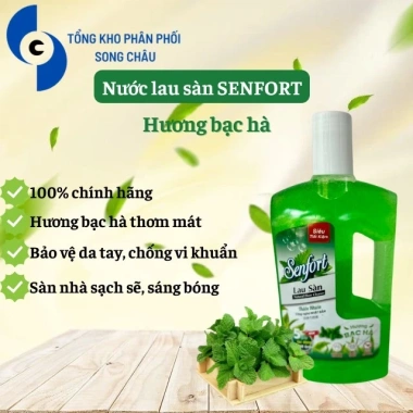 Combo 5 Chai Nước Lau Sàn Senfort Bạc Hà, Chanh Sả, Hoa Lily 1.000ml Giá 107k