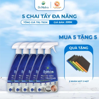 Combo 5 chai tẩy đa năng Dr Natro ion - Tẩy mọi vết bẩn, chỉ 599.000đ TuAnh Store