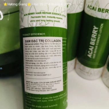 Combo 5 chai Xịt dưỡng tóc hư tổn nặng Acai Berry Hair Repair Essence 300ml - Giá 650.000đ (Pháp)