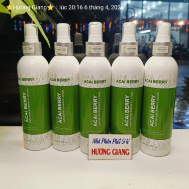 Combo 5 chai Xịt dưỡng tóc hư tổn nặng Acai Berry Hair Repair Essence 300ml - Giá 650.000đ (Pháp)