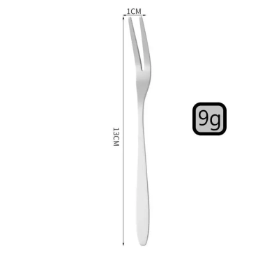 Combo 5 chiếc nĩa inox 304 size 13cm – trắng vàng, ăn trái cây, bánh mứt, ốc – giá chỉ 39.500đ 9