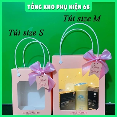 Combo 5 chiếc Túi hộp giấy đựng quà 20/11 cao cấp, có dây ruy băng, nhiều màu sắc - 48.500₫ 2