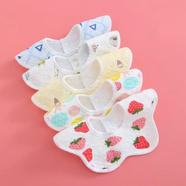 Combo 5 chiếc Yếm tròn cánh hoa xoay 360 chống thấm, độ bền cao, thoáng mát cho bé, đồ dùng tiện lợi - Giá ưu đãi chỉ 14.000 VND 5