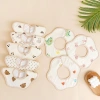Combo 5 chiếc Yếm tròn cánh hoa xoay 360 chống thấm, độ bền cao, thoáng mát cho bé, đồ dùng tiện lợi - Giá ưu đãi chỉ 14.000 VND 10