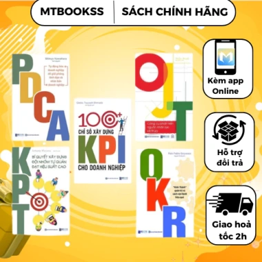 Combo 5 cuốn Quản trị và Vận hành Doanh nghiệp A-Z: PDCA, OKR, OJT, KPT, 100 KPI - Giảm 16%