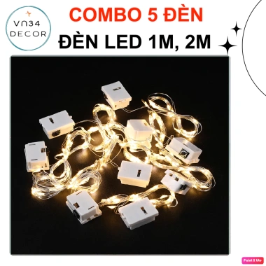 Combo 5 Đèn LED Nhấp Nháy Trang Trí Bánh Kem, Hoa, Noel & Lễ Tết - Giá 19.025đ