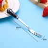 Combo 5 dĩa inox HAKI DN145 - Dĩa ăn hoa quả chân gấu, cán nhựa đa màu, 25.000₫ 2