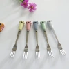 Combo 5 dĩa inox HAKI DN145 - Dĩa ăn hoa quả chân gấu, cán nhựa đa màu, 25.000₫ 10