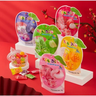 Combo 5 gói 70g Kẹo Tết Đại Long 4-5 vị, vỏ bi cốt trái cây 95.000 VND 3