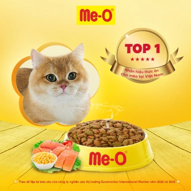 Combo 5 gói Bánh thưởng Me-O 50gr cho mèo - Quà tặng nón BH HĐ299k - Giá 58.500đ