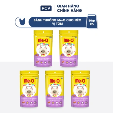 Combo 5 gói Bánh thưởng Me-O cho mèo, nhiều vị 50gr, tặng Nón BH, chỉ 58.5k