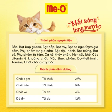 Combo 5 gói Bánh thưởng Me-O cho mèo, nhiều vị 50gr, tặng Nón BH, chỉ 58.5k