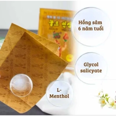 Combo 5 gói Cao dán hồng sâm GOLD INSAM Vàng Hàn Quốc - Tăng sức đề kháng, giảm mệt mỏi 2