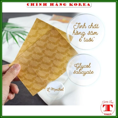 Combo 5 gói Cao dán hồng sâm Hàn Quốc 20 miếng - Chính hãng Korea giảm còn 135k
